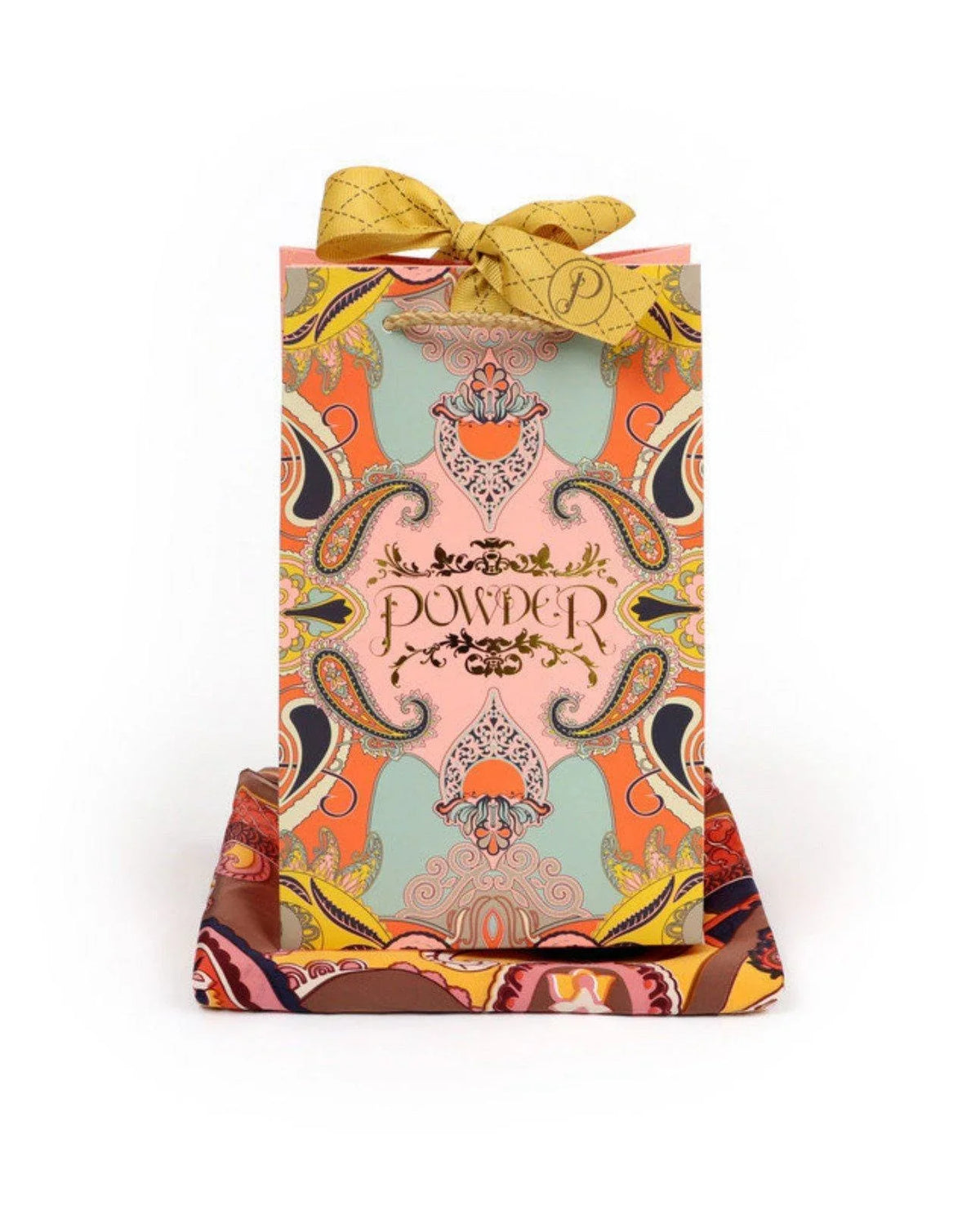 Paisley Satin Square Scarf Foxyavenue UK