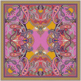 Paisley Satin Square Scarf Foxyavenue UK