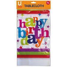 Party - Happy Birthday Table Cloth Party Decorations Foxyavenue UK