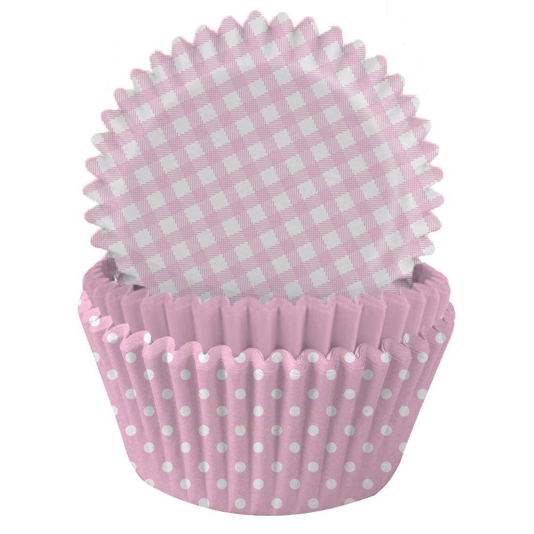 Pastel Pink Gingham & Polka Mix Cupcake Cases CupCake Cases Foxyavenue UK