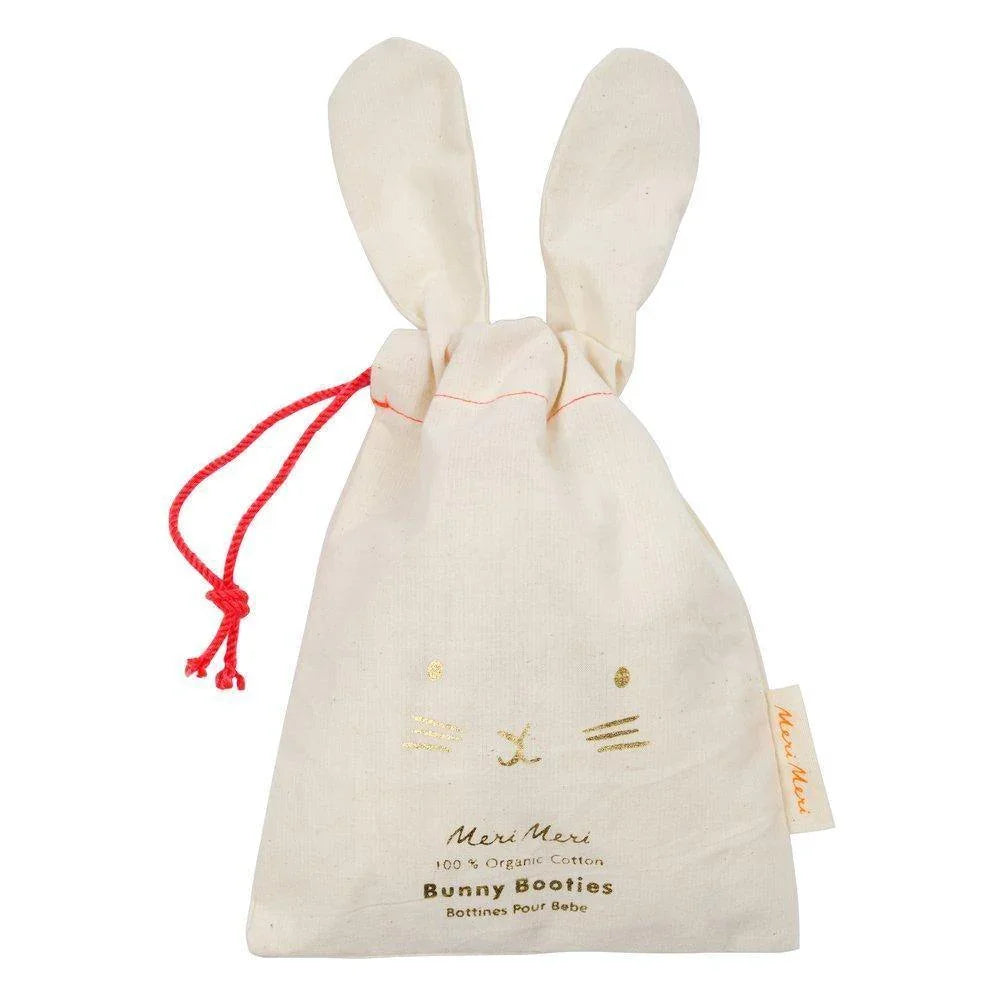 Peach Bunny Baby Booties Booties Foxyavenue UK