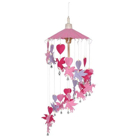 Pink and Purple Paper Mobile Hanging Mobiles Foxyavenue UK