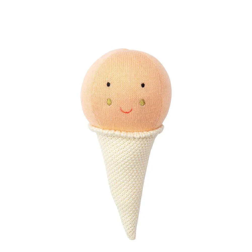 Pink Ice Cream Baby Rattle Rattles Foxyavenue UK