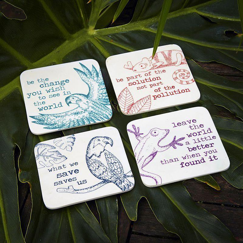 Rainforest Eco-friendly - Bamboo Coasters Bamboo Cup Foxyavenue UK