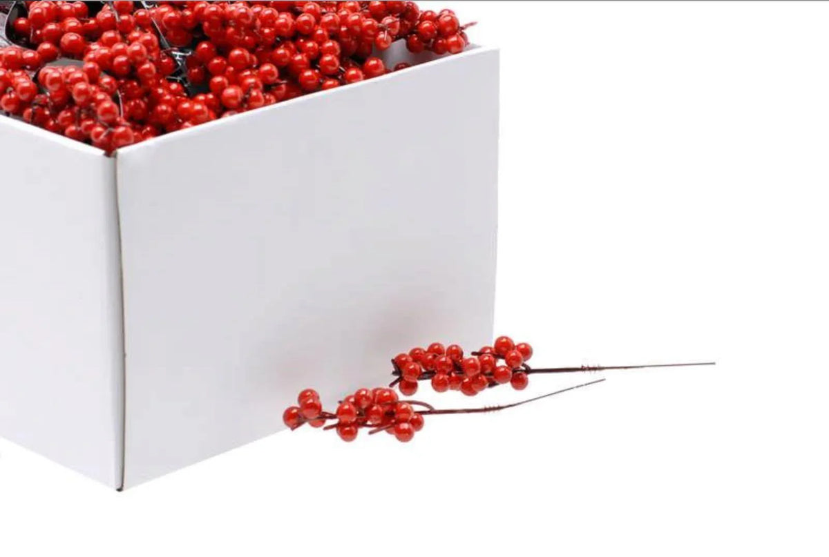 Red Berry Spray Tree Decorations Foxyavenue UK