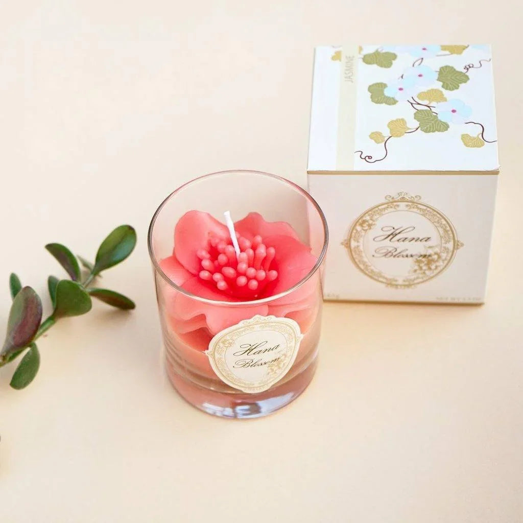 Rose Mellow Scented Container Candle - Jasmine Candles Foxyavenue UK