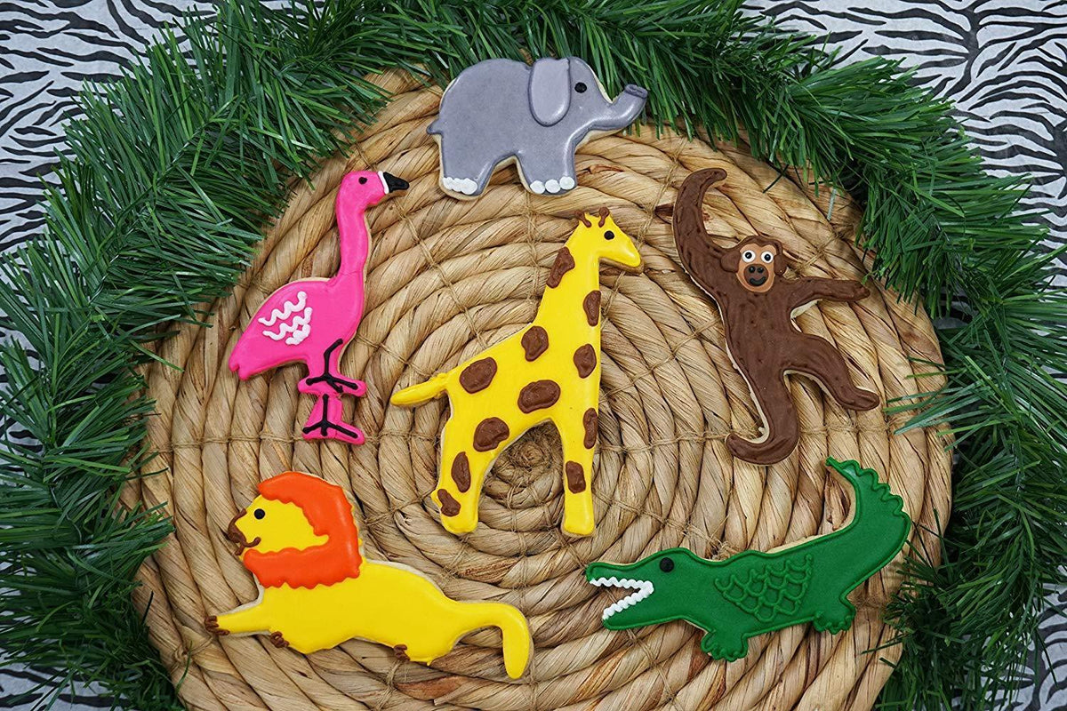 Safari Poly-Resin Coated Cookie Cutter Set Jungle Safari Foxyavenue UK