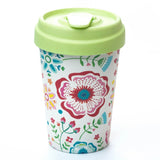 Scandinavian Floral Bamboo Cup Bamboo Cup Foxyavenue UK