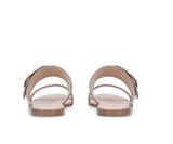 Serena Gold Buckle Flat Sandals By Nine West Shoes Foxyavenue UK