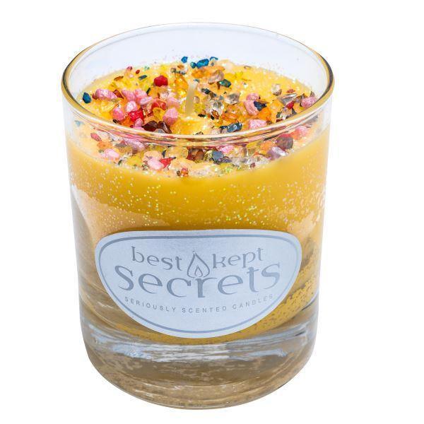 Seriously Scented Shimmering Glass Candle - Aromatic Zest Candles Foxyavenue UK