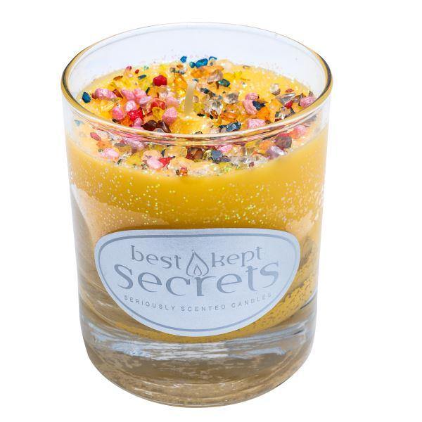 Seriously Scented Shimmering Glass Candle - Aromatic Zest Candles Foxyavenue UK