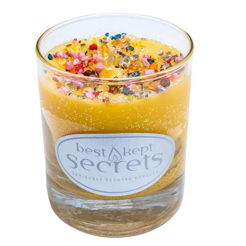 Seriously Scented Shimmering Glass Candle - Aromatic Zest Candles Foxyavenue UK