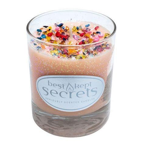 Seriously Scented Shimmering Glass Candle - Cotton Cream Candles Foxyavenue UK