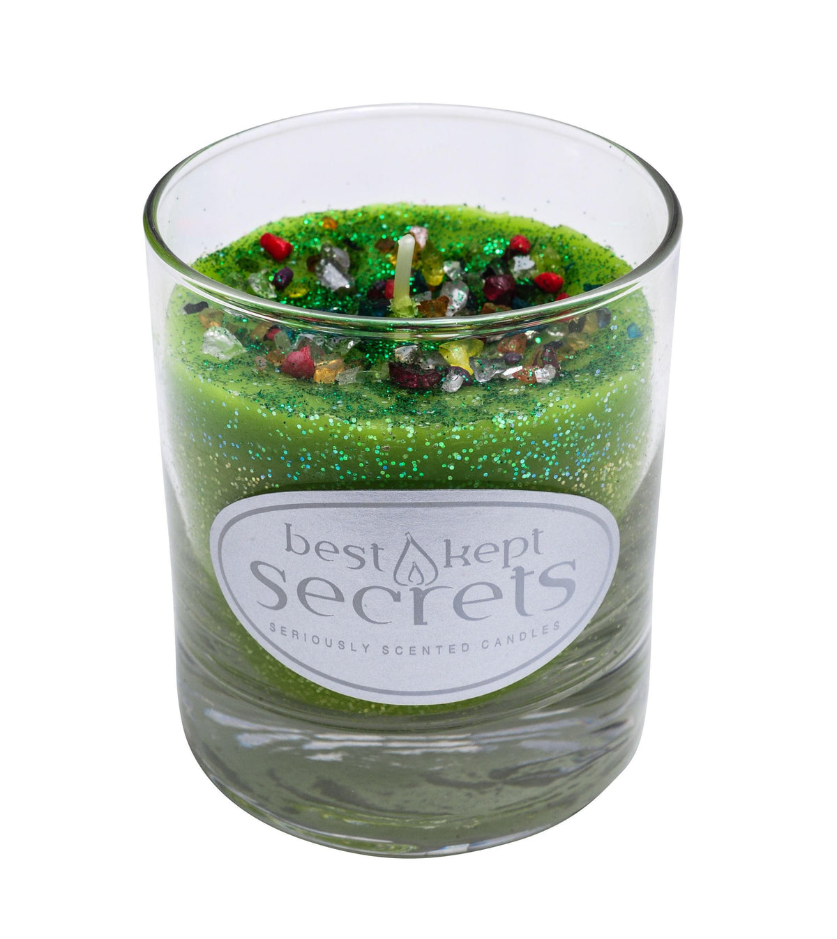 Seriously Scented Shimmering Glass Candle - Fresh Dew Candles Foxyavenue UK