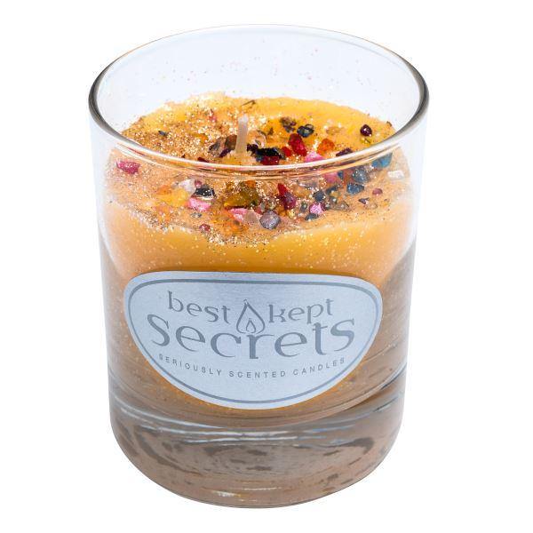 Seriously Scented Shimmering Glass Candle - Sunshine Glow Candles Foxyavenue UK