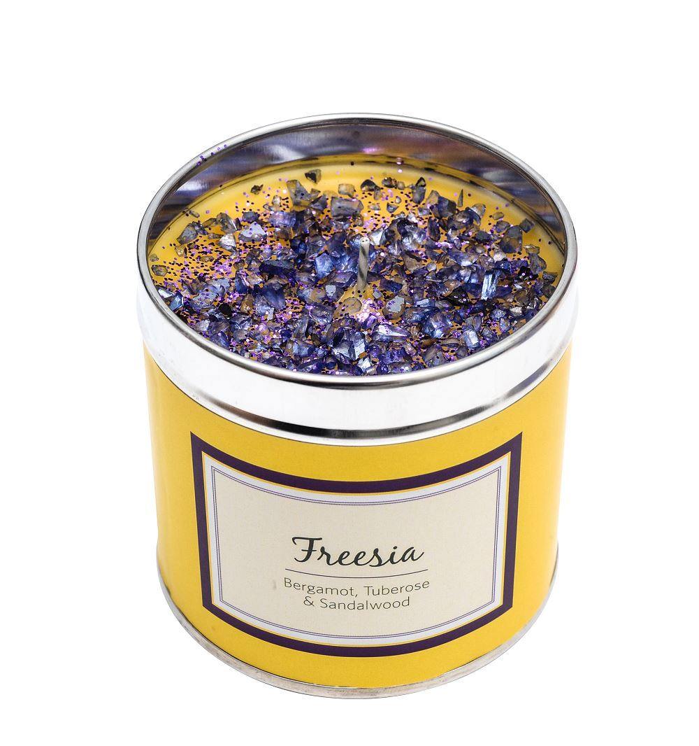 Seriously Scented Tin Candle - Freesia Candles Foxyavenue UK