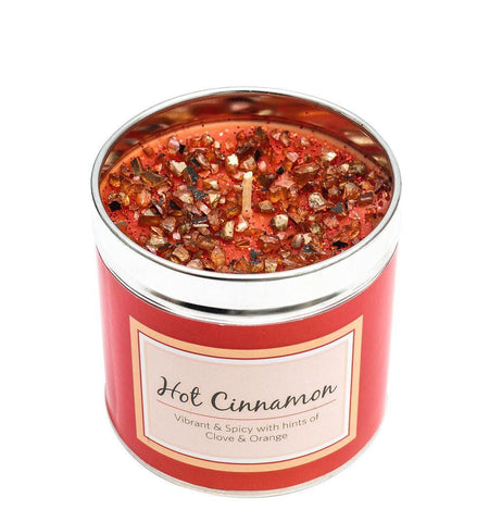 Seriously Scented Tin Candle - Hot Cinnamon Candles Foxyavenue UK