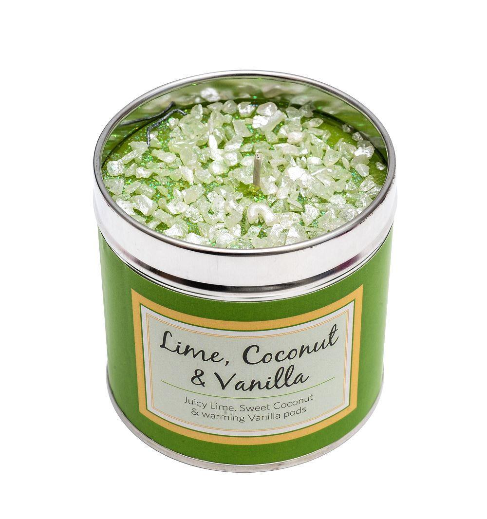 Seriously Scented Tin Candle - Lime, Coconut & Vanilla Candles Foxyavenue UK