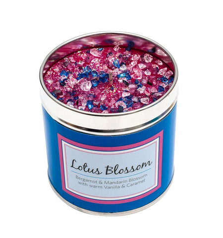 Seriously Scented Tin Candle - Lotus Blossom Candles Foxyavenue UK