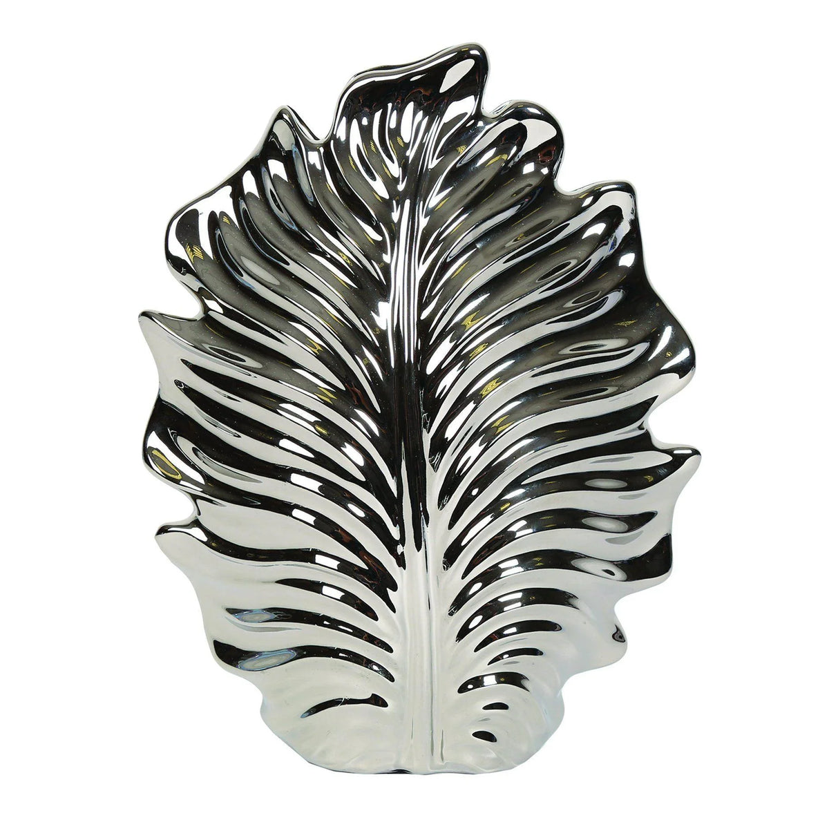 Silver Leaf Decorative Vase HomeDecor Foxyavenue UK