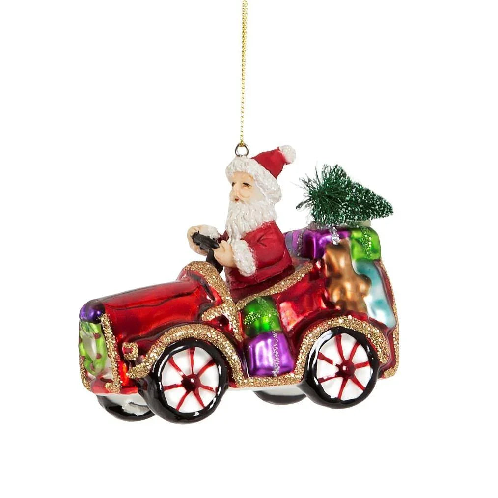 Sleigh No More Car Shaped Bauble Tree Decorations Foxyavenue UK
