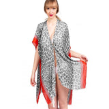 Soft Printed Pareo Sarong Dress with Leopard Pattern Sarong Foxyavenue UK
