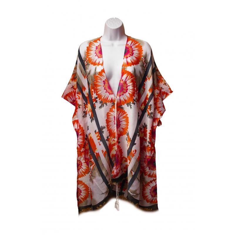 Soft Printed Pareo Sarong Dress with Sunflower Pattern Sarong Foxyavenue UK