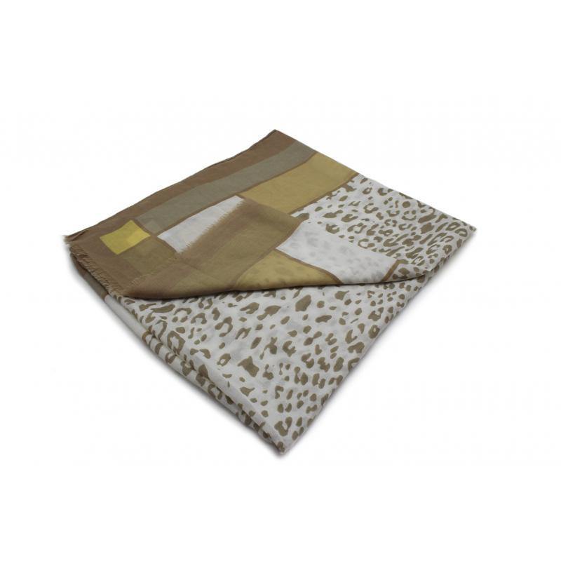 Soft Printed Scarf with Leopard Pattern Scarf Foxyavenue UK