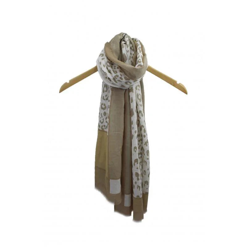 Soft Printed Scarf with Leopard Pattern Scarf Foxyavenue UK