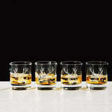 Stag Engraved Glass Tumbler - Gift Set Glasses Foxyavenue UK
