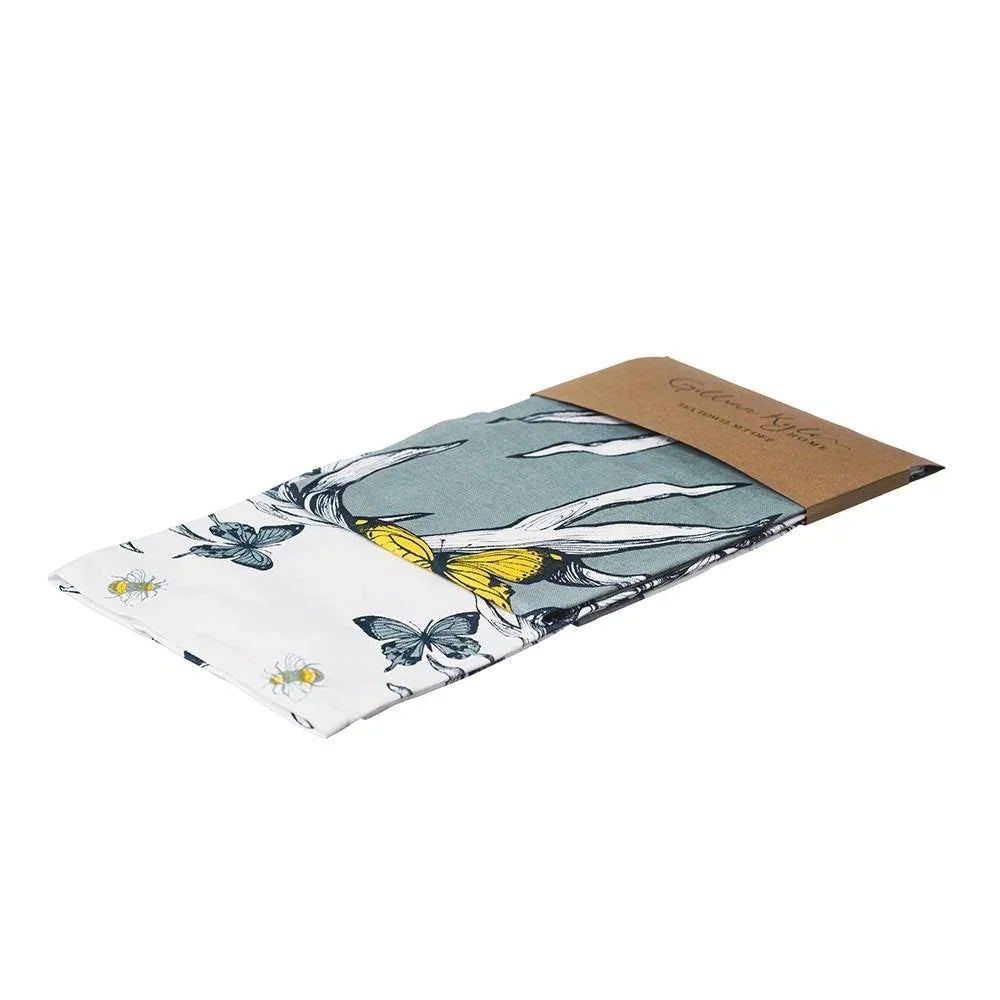 Stag with Bees & Butterflies Tea Towel Tea Towel Foxyavenue UK