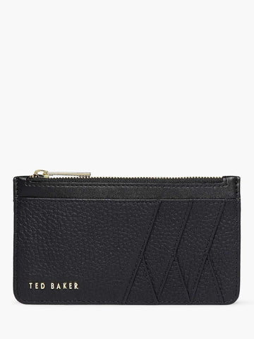 Ted Baker Alexaa Leather Zip Card Holder, Black Handbags Foxyavenue UK