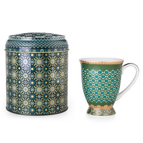 Tin Box With Mug Andalusia Tableware Foxyavenue UK