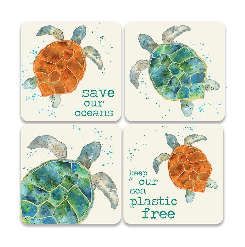 Turtle Eco-friendly - Bamboo Coasters Bamboo Cup Foxyavenue UK
