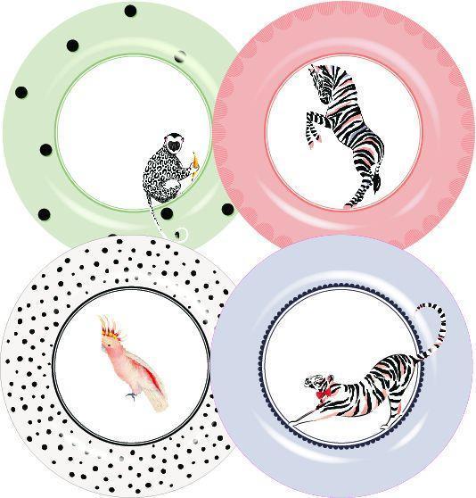 Yvonne Ellen Picnic - Side Plates Tableware Foxyavenue UK