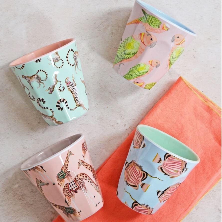 Yvonne Ellen - Set of 4 Picnic Tumblers Tableware Foxyavenue UK